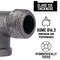 B & K STZ Industries 3/4 in. FIP each X 3/4 in. D MIP Black Malleable Iron 90 Degree Street Elbow 310UPSE90-34 - alternate 4